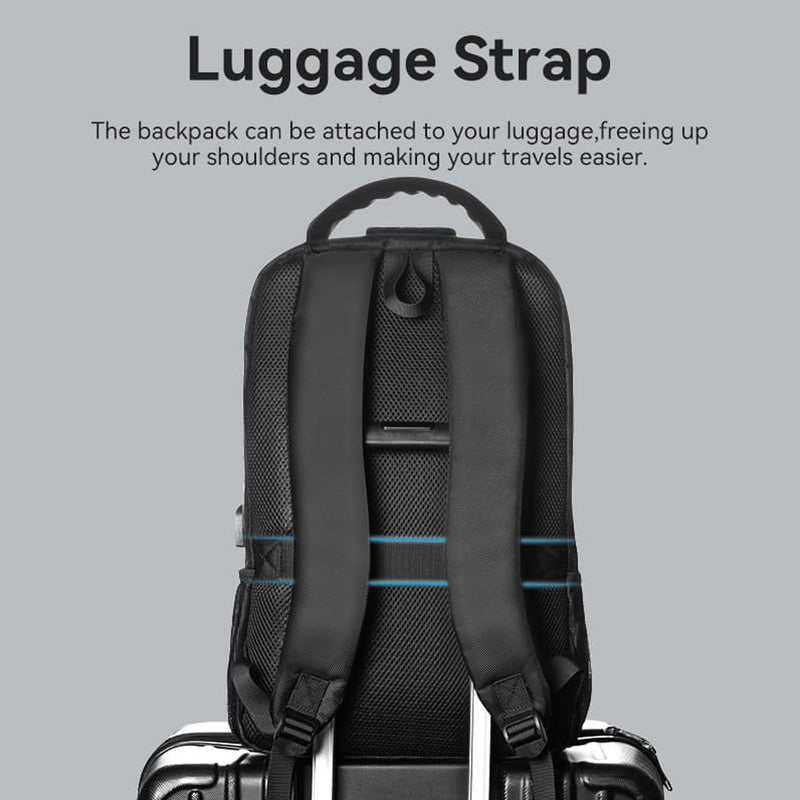 Vention Water-Repellent Laptop Backpack with USB & Lock Equipped - 20L (Black) (KRKB0)