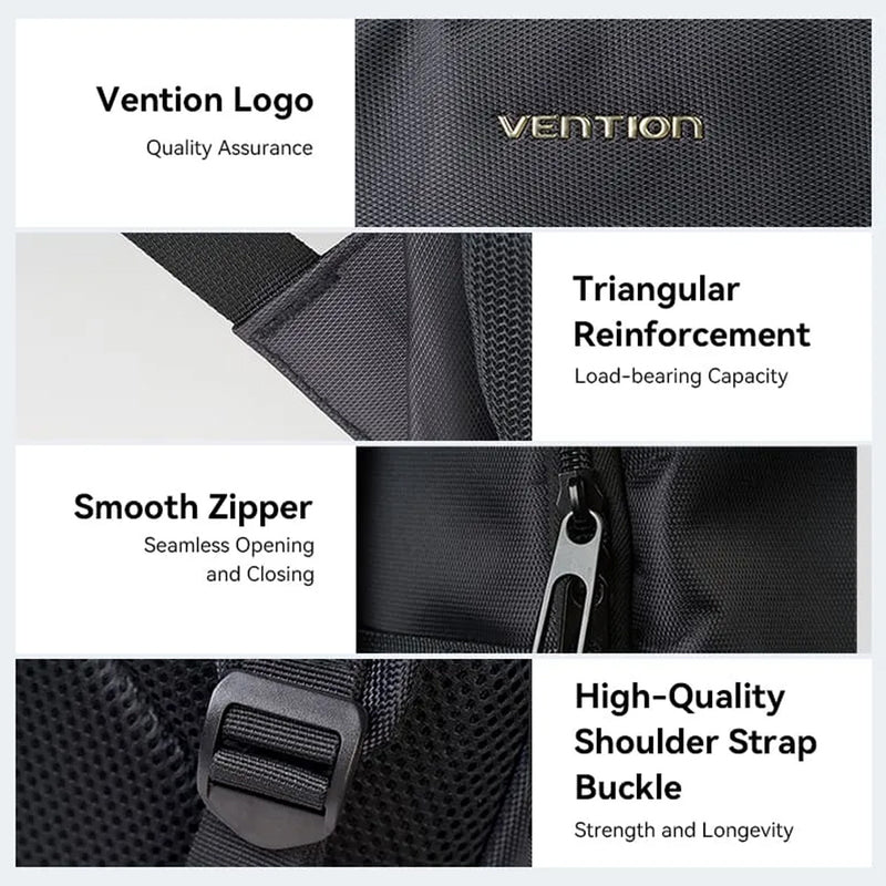 Vention Water-Repellent Laptop Backpack - 20L (Black) (KRMB0)