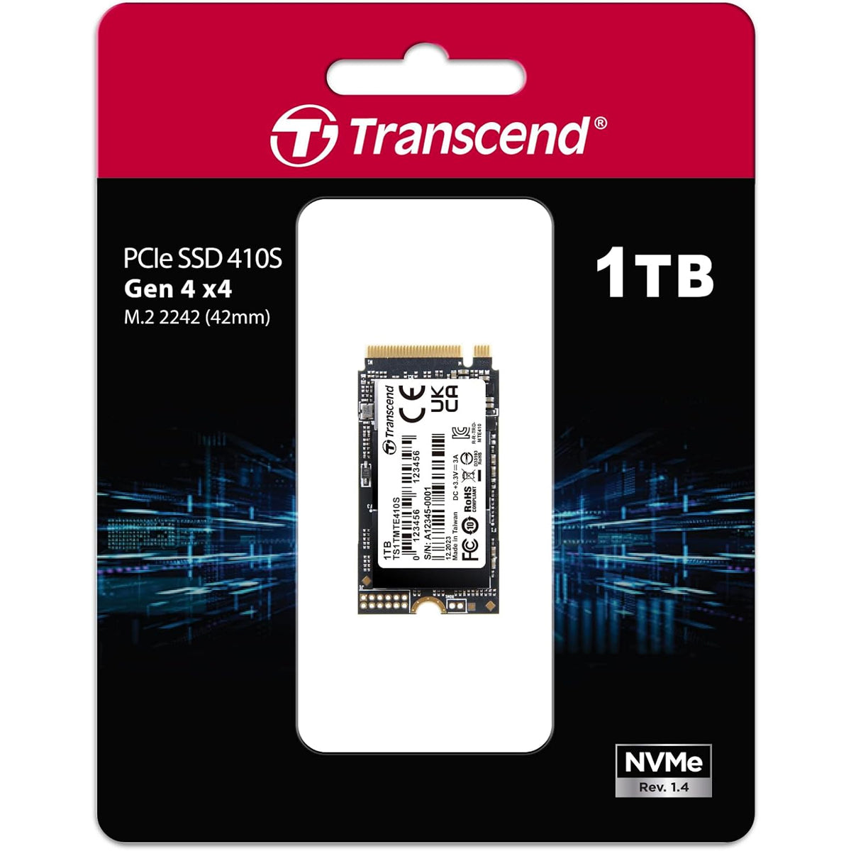 Transcend 410S M.2 2242 PCIe Gen4 x4 Internal SSD (256GB, 512GB, 1TB, 2TB)