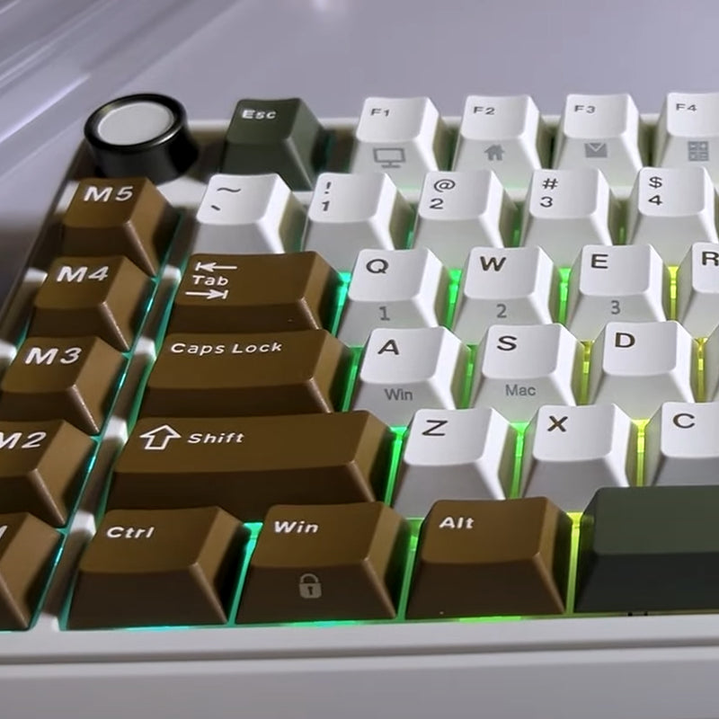 Royal Kludge RK L75 Tri-Mode RGB 85 Keys Hot-Swappable Mechanical Keyboard Palm Green