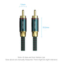 Vention Cotton Braided RCA Male to Male Coaxial Audio Cable - Green Copper Type 2M (BCTGH)