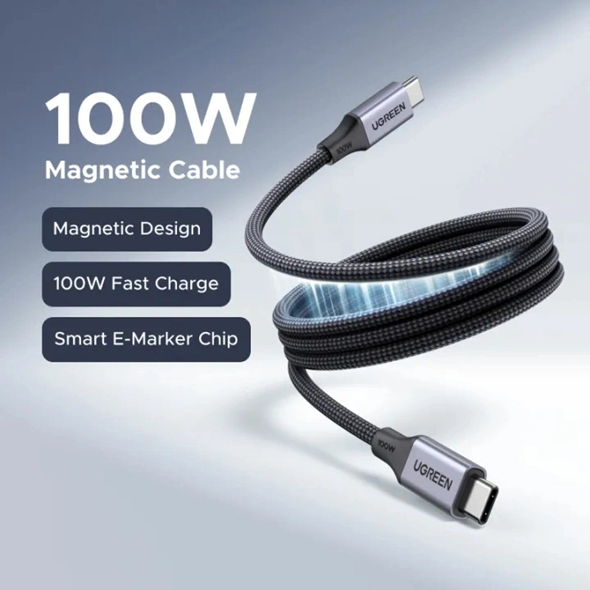 Ugreen USB-C to USB-C 100W PD Magnetic Fast Charging Cable