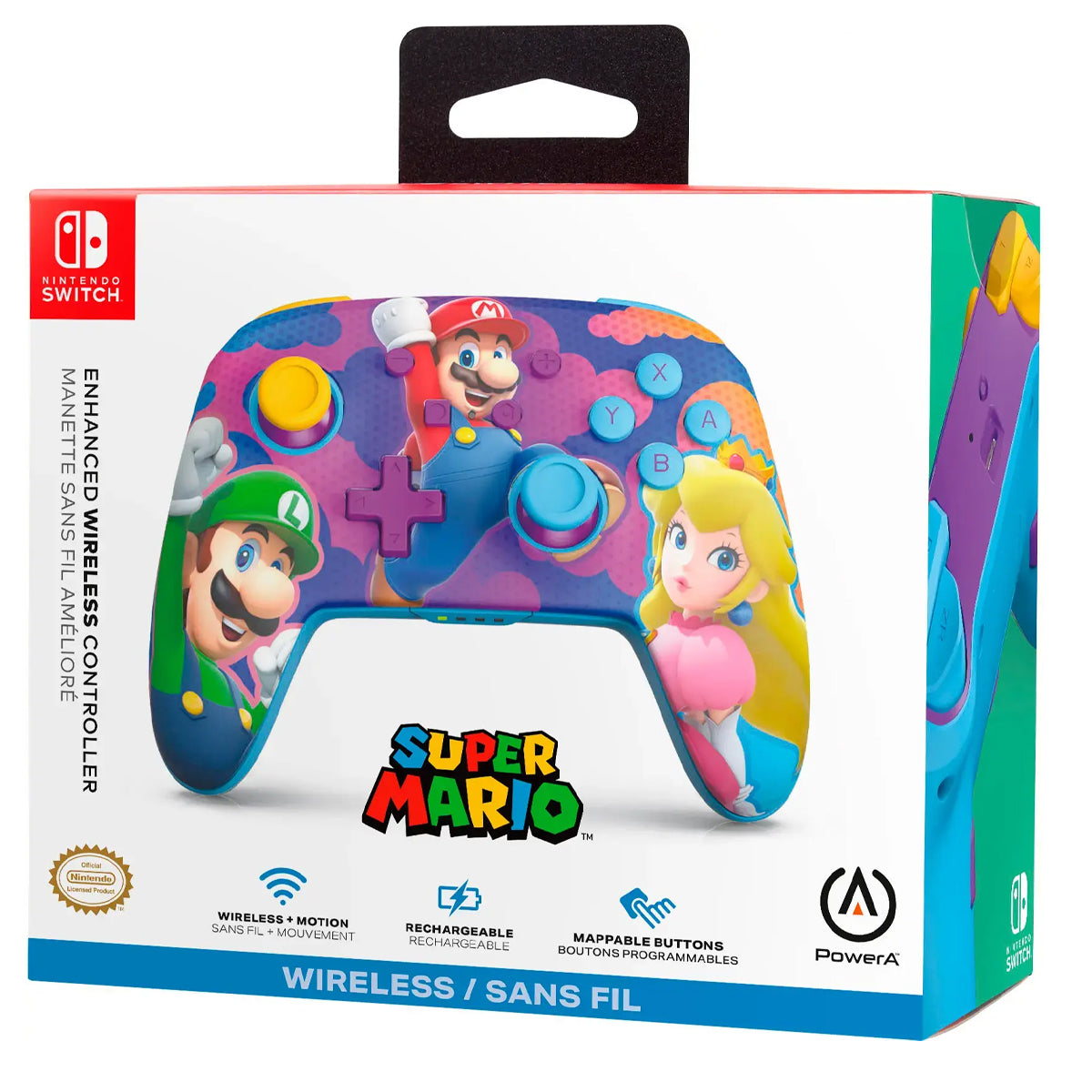 PowerA Super Mario Enhanced Wireless Controller for Nintendo Switch (Color Splash Heroes)