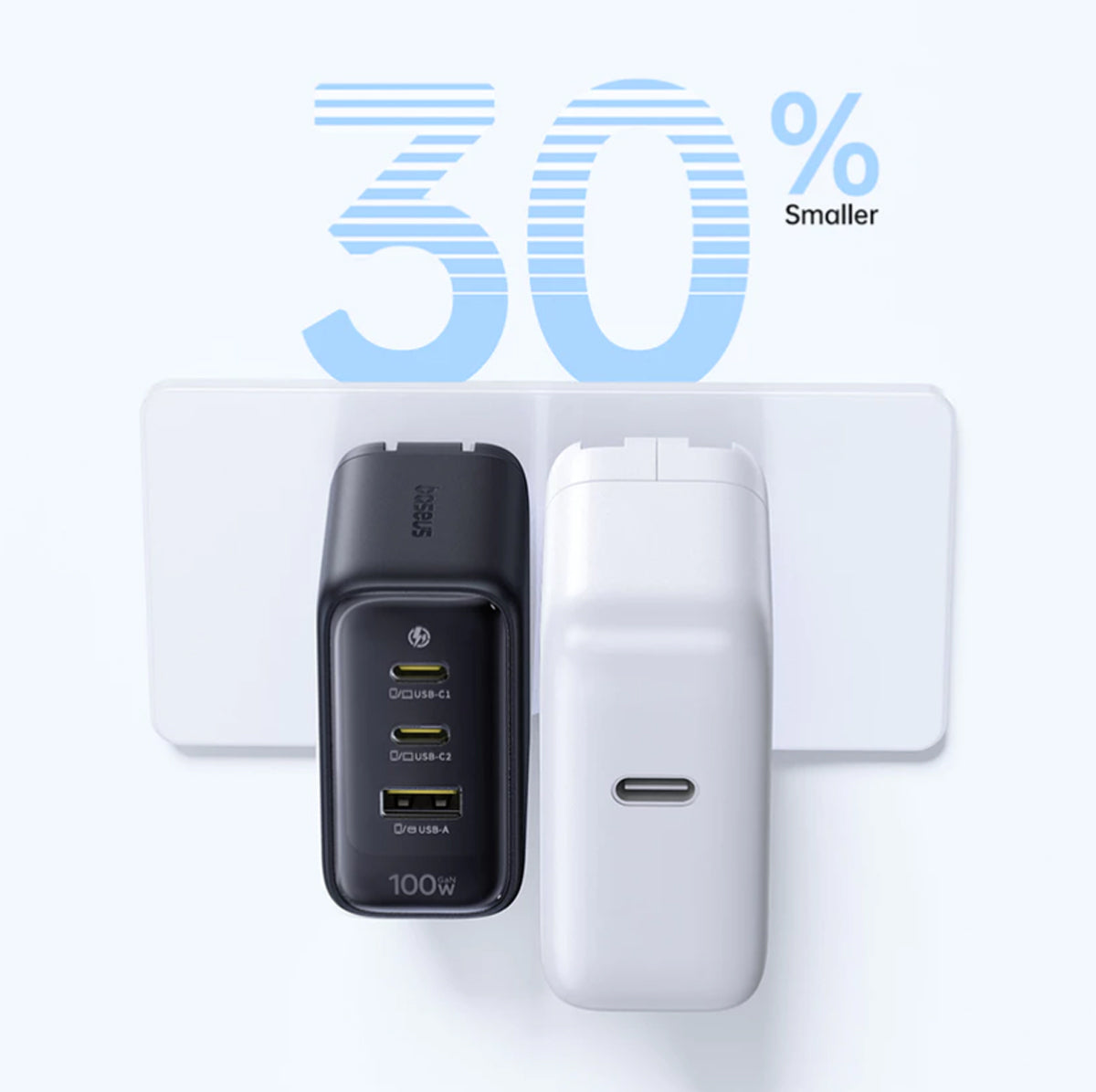Baseus EnerFill FE22 Fast Charger 2C+U 100W (Cosmic Black) (E0124000)