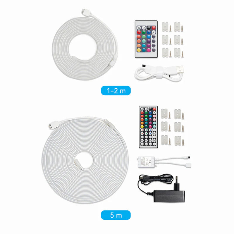 Vention Silicone Neon LED Strip Lights with IR Remote & USB 5V Power Supply - 1M, 2M 