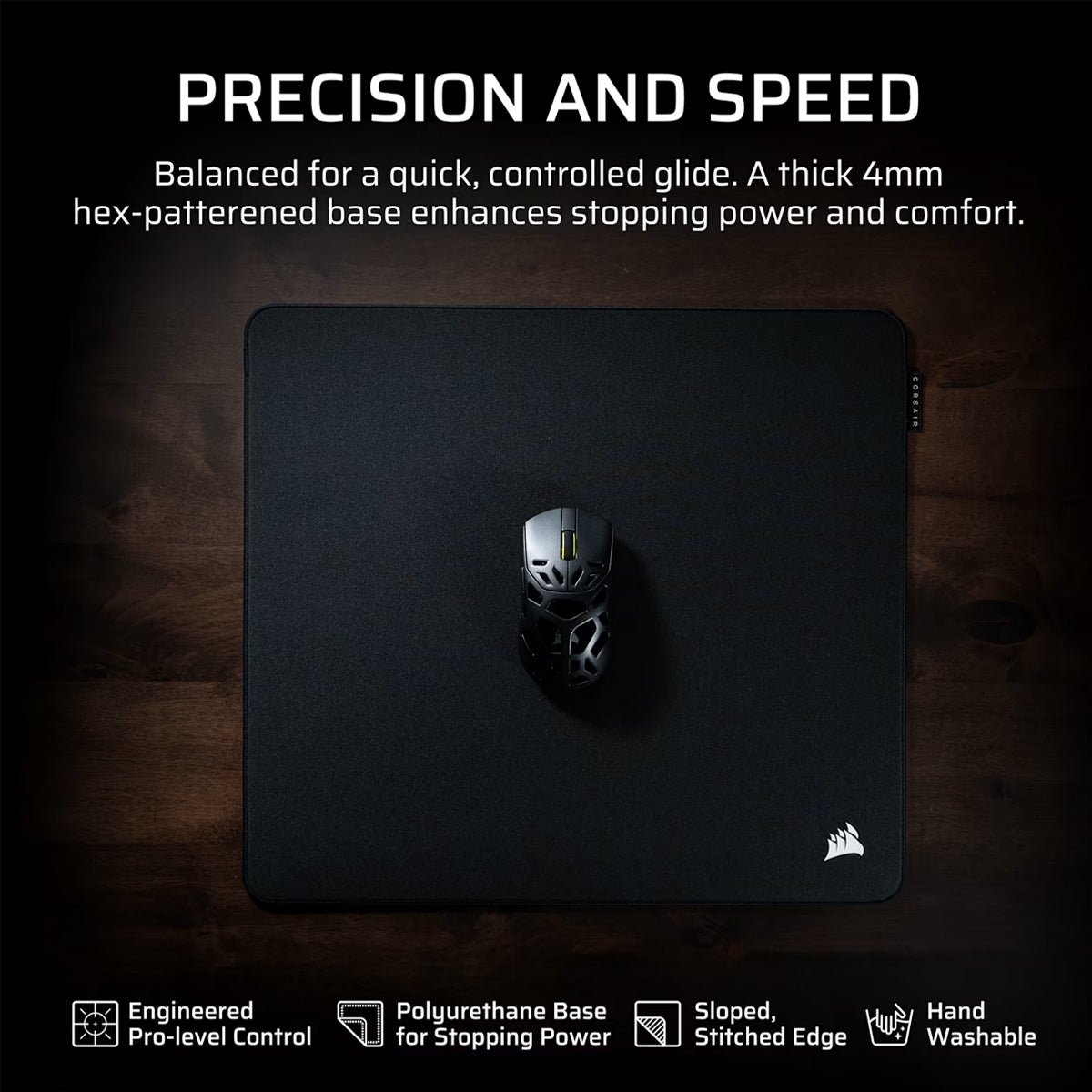 Corsair MM PRO Control Large Esports-Tuned Cloth Mouse Pad 