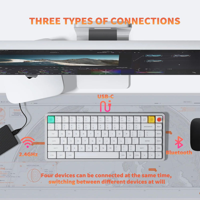 NuPhy Air75 V3 RGB Hot-Swappable 84-Key Wireless Mechanical Keyboard