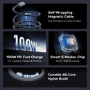 Ugreen USB-C to USB-C 100W PD Magnetic Fast Charging Cable