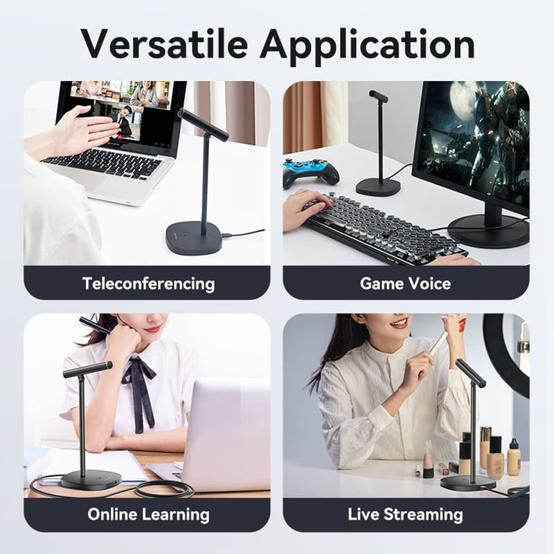 Vention USB Desktop Microphone with Mute Button (Black) (NCCB0)