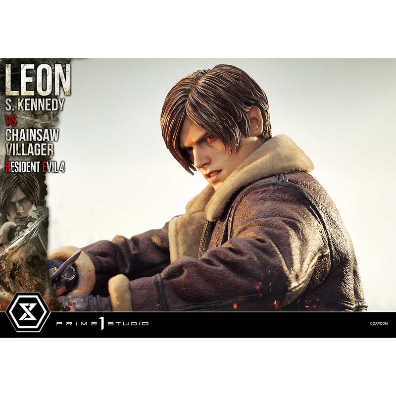 Ultimate Premium Masterline Resident Evil 4 Leon S. Kennedy versus Chainsaw Villager