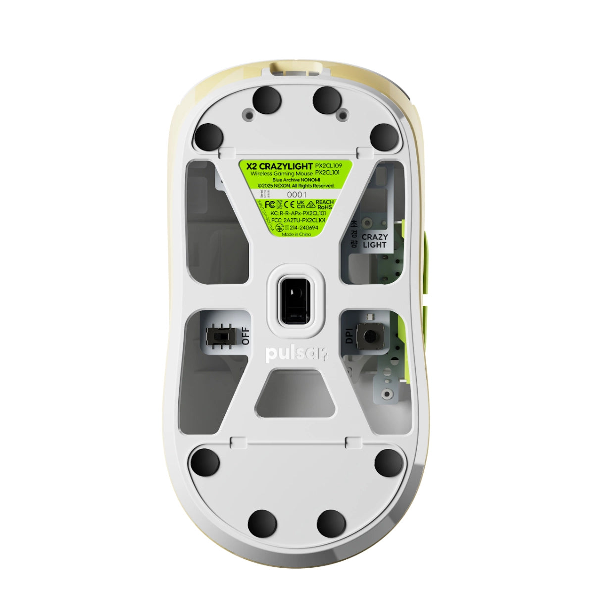 Pulsar X2 CrazyLight BlueArchive Nonomi Edition 8K Polling Rate Gaming Mouse Medium (PX2CL209)