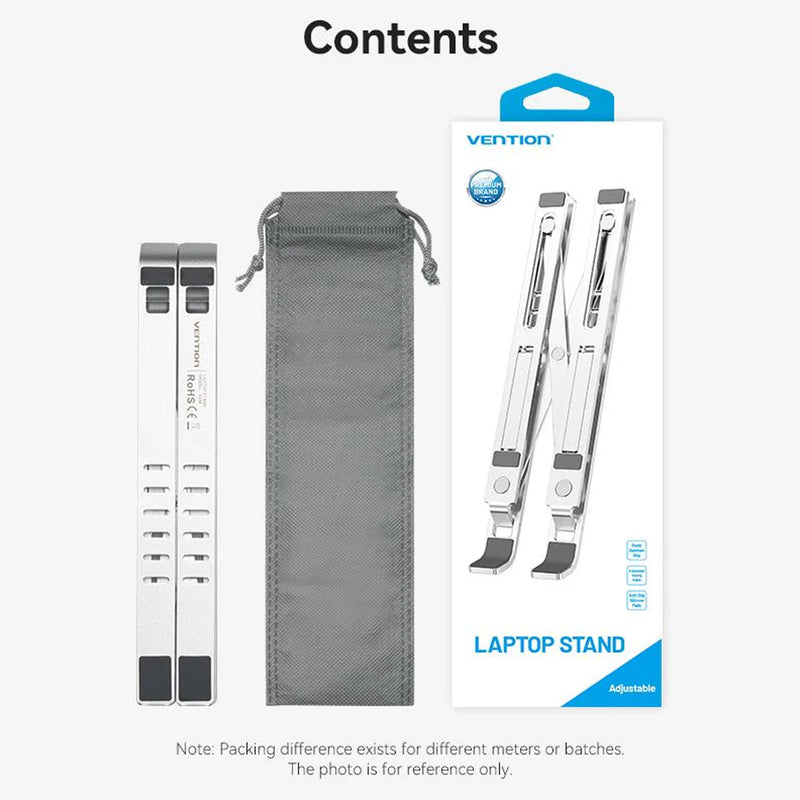 Vention Foldable Laptop Stand - Silver Aluminum Alloy Type (KDMI0)