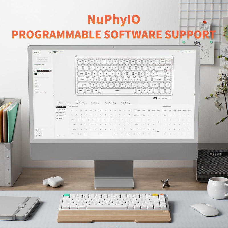 NuPhy Air75 V3 RGB Hot-Swappable 84-Key Wireless Mechanical Keyboard