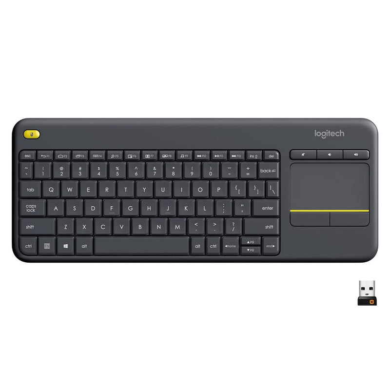 Logitech K400 Plus TV Wireless Touch Keyboard (Windows/Chrome OS/Android) Black