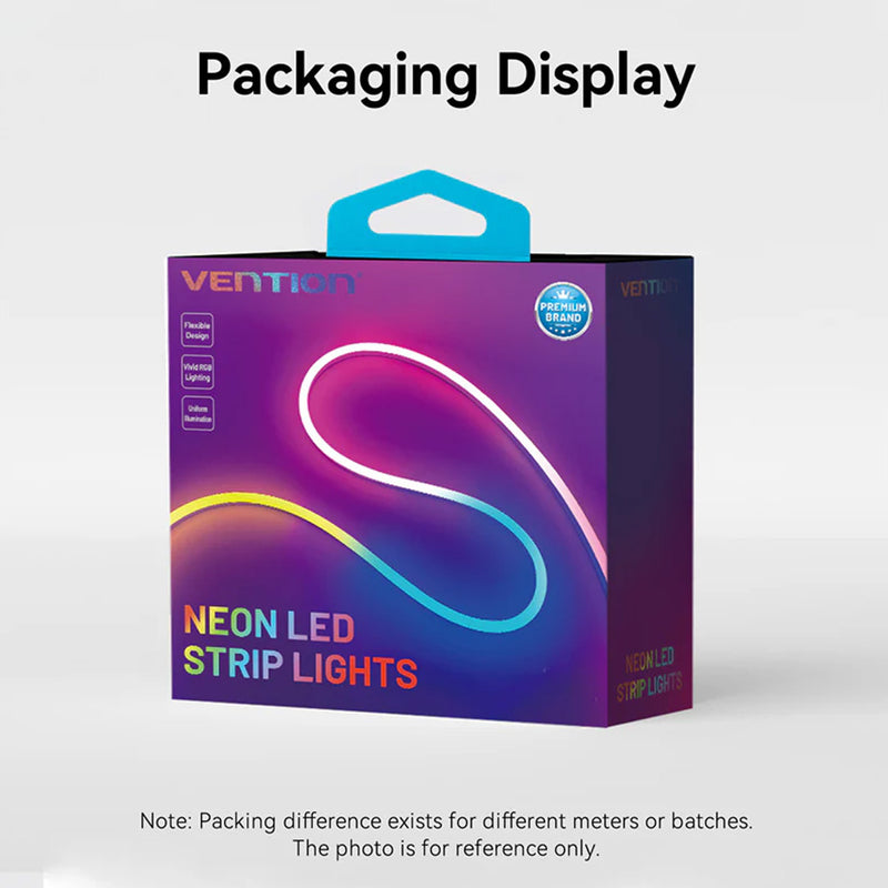 Vention Silicone Neon LED Strip Lights with IR Remote & USB 5V Power Supply - 1M, 2M 