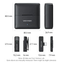 Vention USB-C 2-Pack Wireless Lavalier Microphone with Charging Case (Black) (NCAB0)