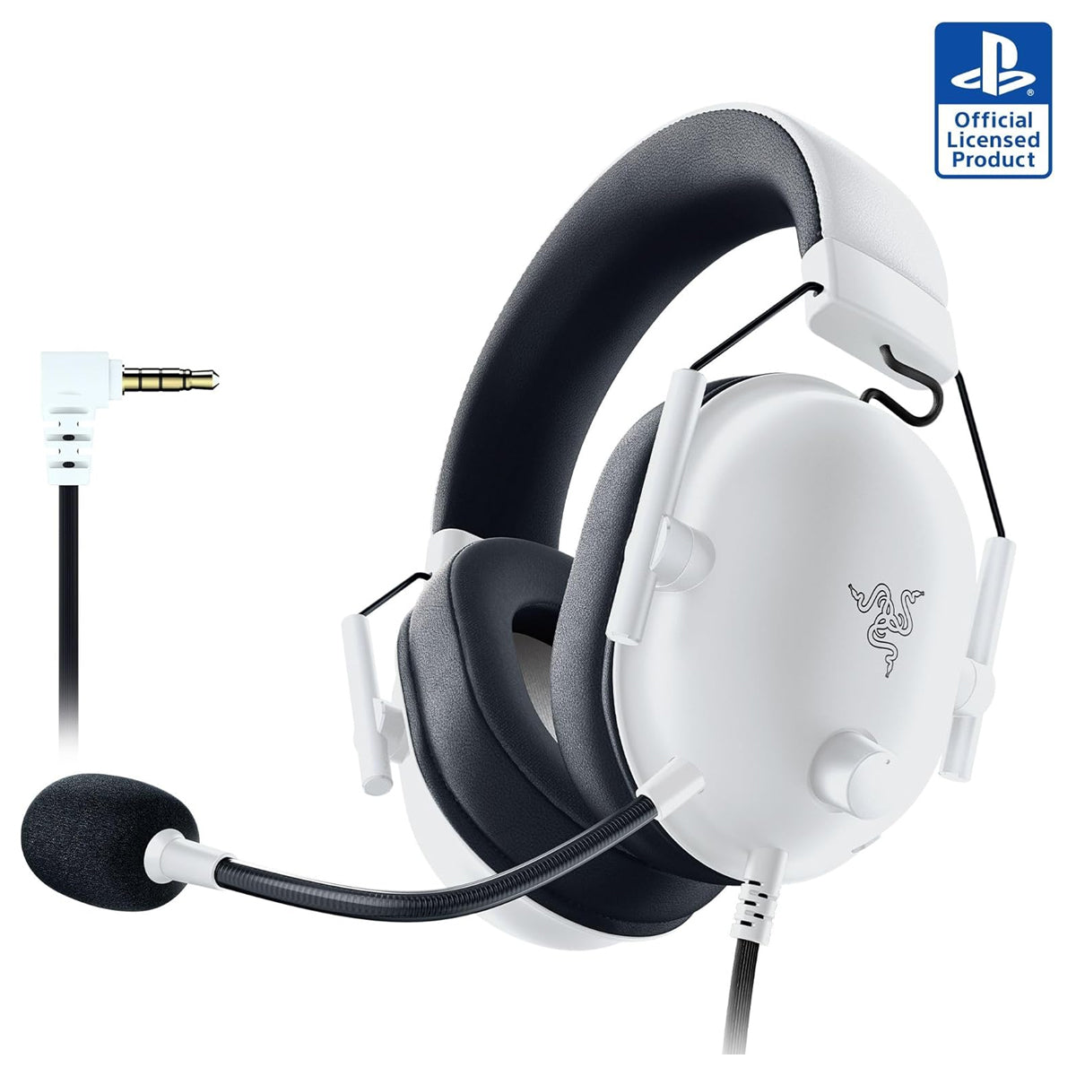 Razer BlackShark V2 X for PlayStation - Wired Esports Headset (Quartz, White)