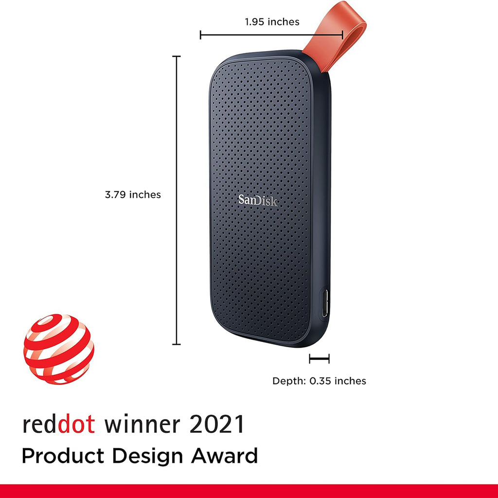 Sandisk 2TB USB 3.2 Gen 2 Type-C up to 800MB/s Portable SSD (Black)