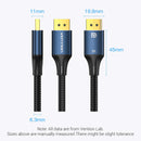 Vention 8K DisplayPort Cable - Blue Aluminum Shell 1.5M (HCELG)