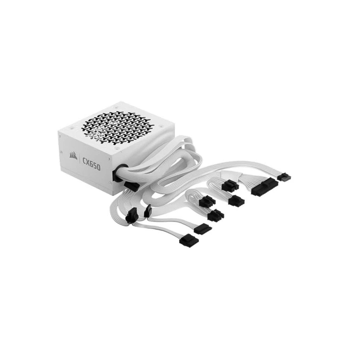 Corsair CX650 650W Cybenetics Gold ATX 3.1 Low-Noise Non-Modular Power Supply (White)