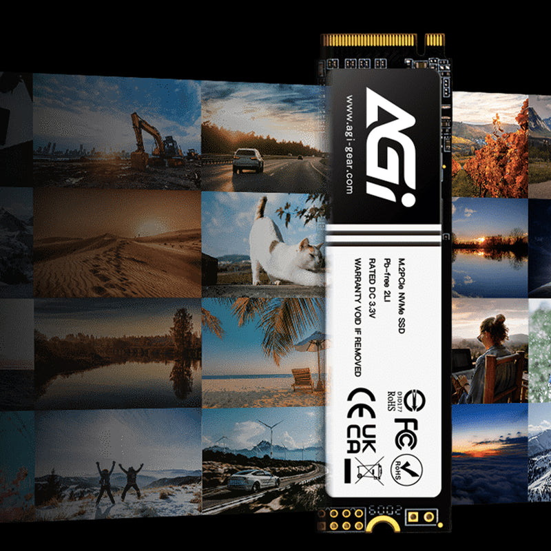 AGI 1198R 512GB M.2 PCIe NVMe 2280 Gen 3x4 3000MB/s Read/ Write Internal SSD