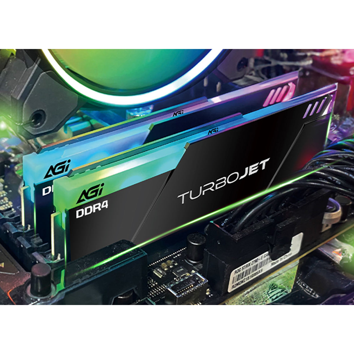 AGI TurboJet UD848 RGB 16GB (8GBx2) DDR4 3600MHz CL18 1.35V Gaming Memory Module (AGI3EPC08UD848-DC)