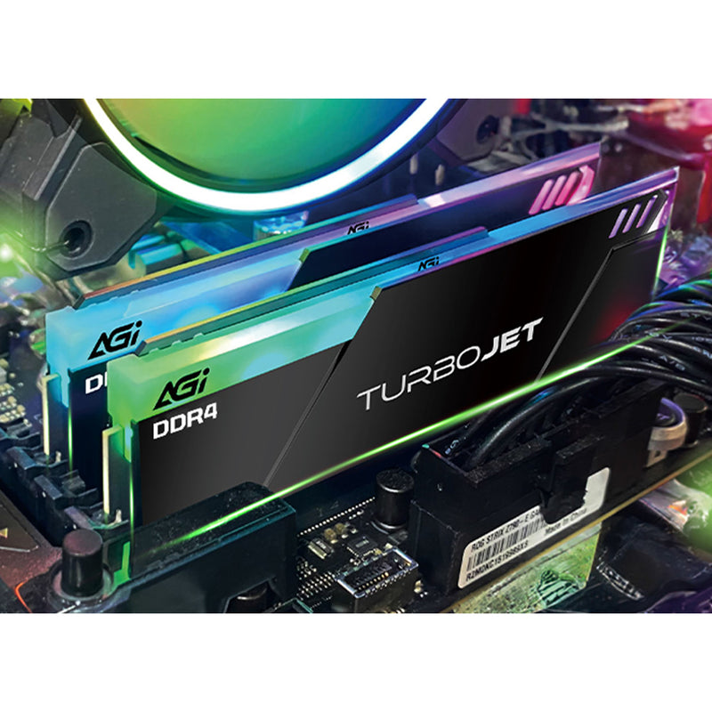 AGI TurboJet UD848 RGB 16GB (8GBx2) DDR4 3600MHz CL18 1.35V Gaming Memory Module (AGI3EPC08UD848-DC)