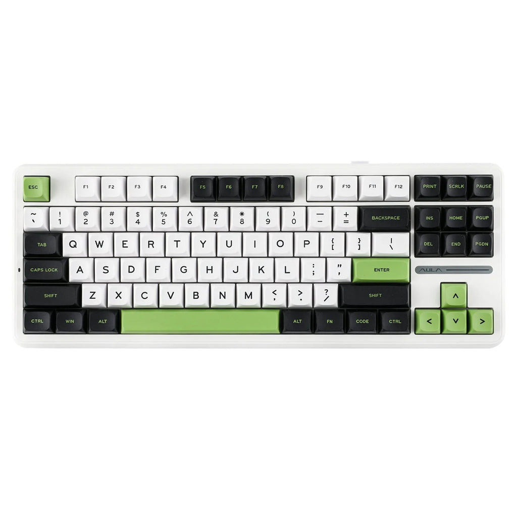 F87 White Aula F87 Wireless & Bluetooth 87 Keys Mechanical Keyboard (White/Black ...