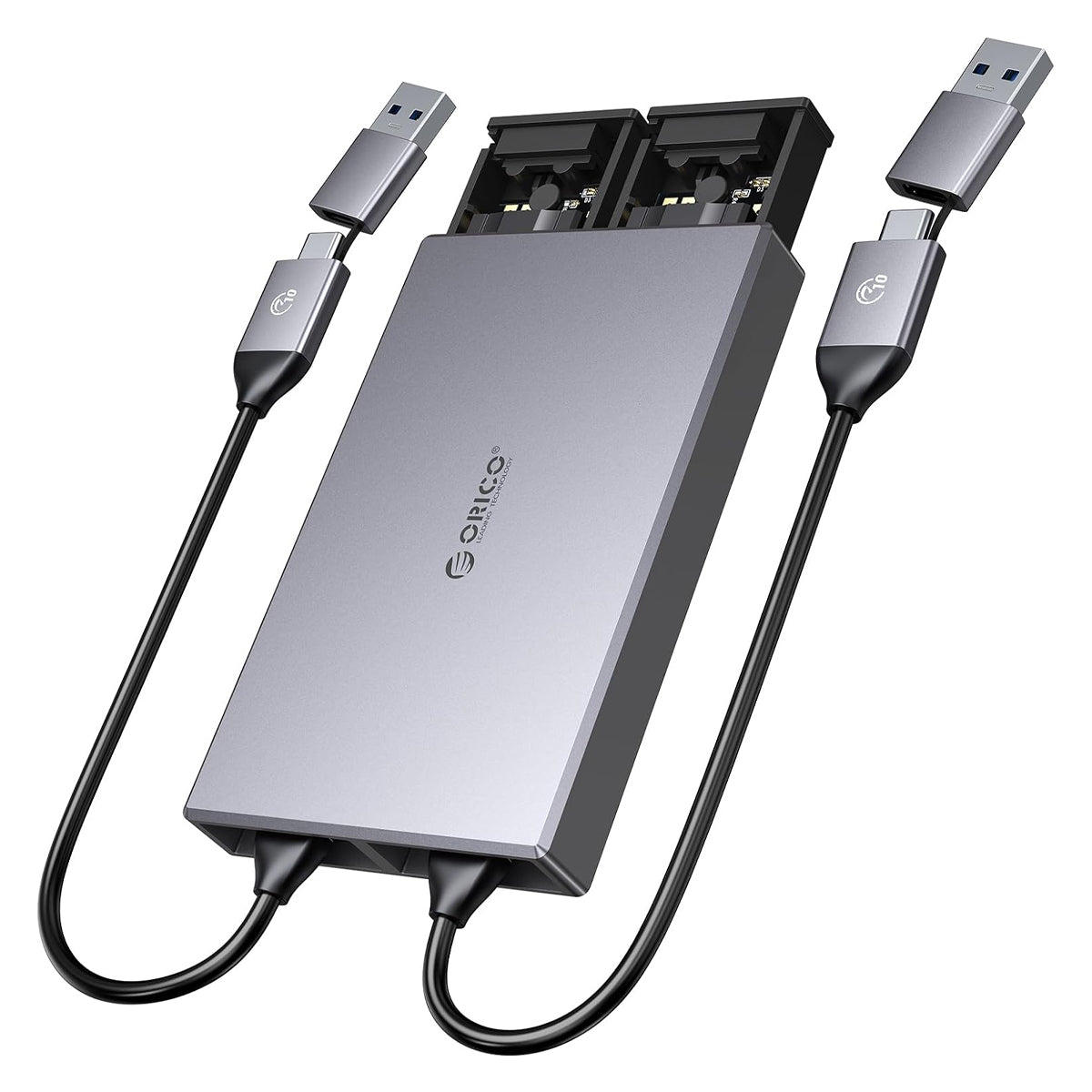 ORICO Dual-bay M.2 NVME + NVME SSD Enclosure