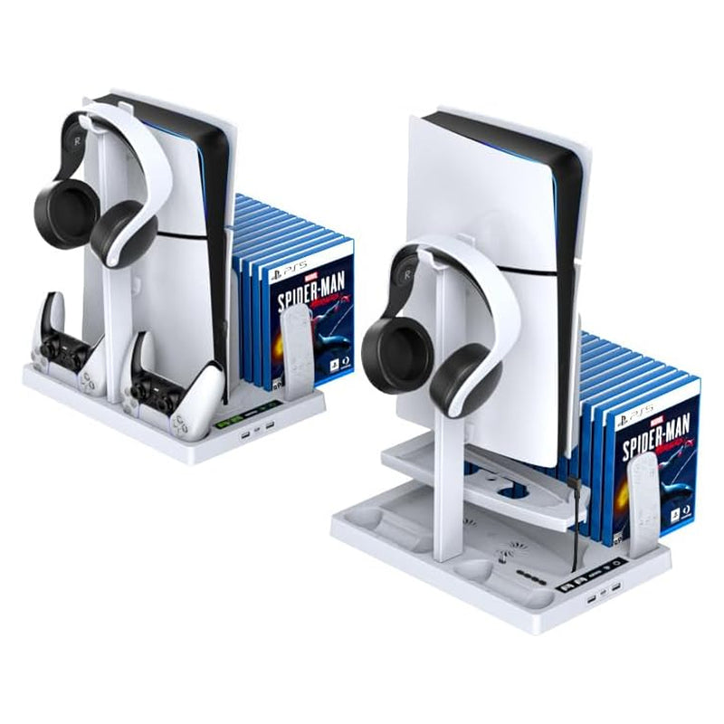 OIVO Multifunctional Cooling Stand for PS5 / PS5 Slim (White)