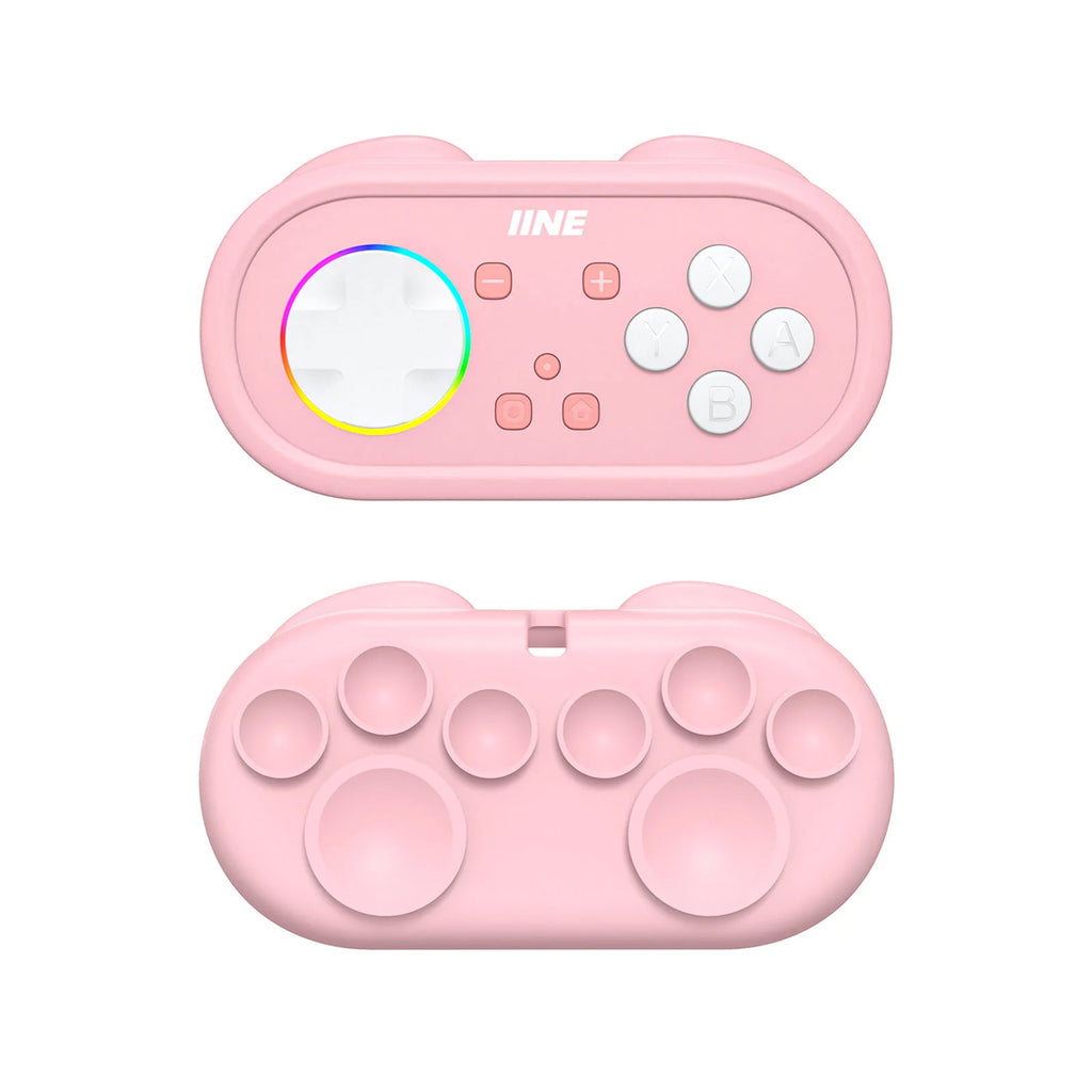 Controller Brand Innee IINE Wireless Mini Controller with Suction Cup Cover (Pink, Blue)