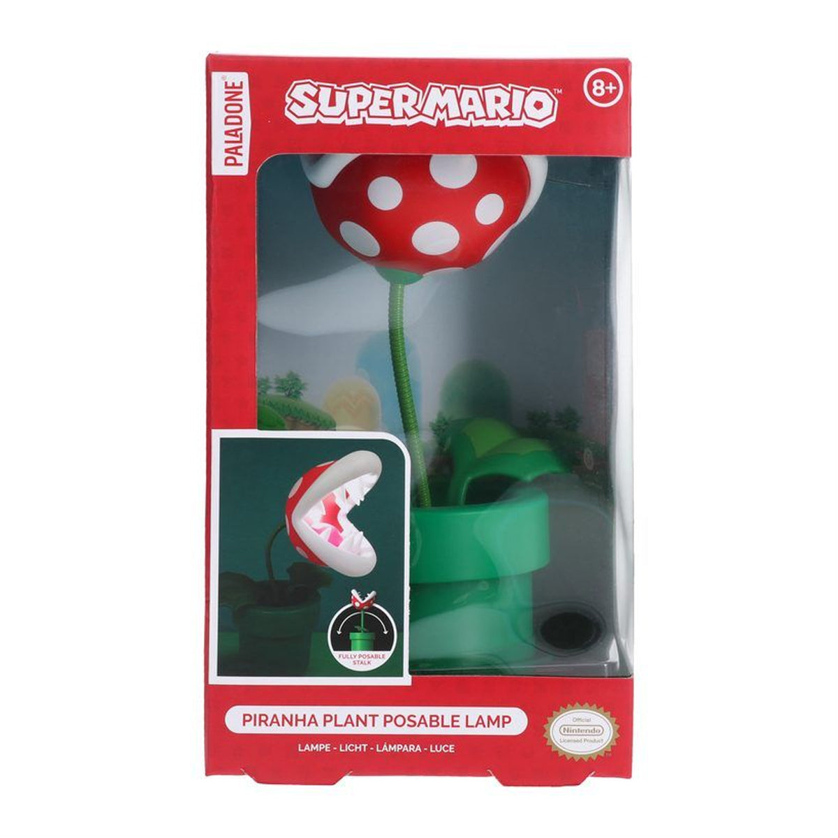 Paladone Super Mario Piranha Plant Posable Lamp V3 (PP7448NNV3)