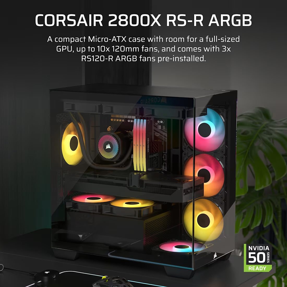 Corsair 2800X RS-R ARGB Micro-ATX PC Case