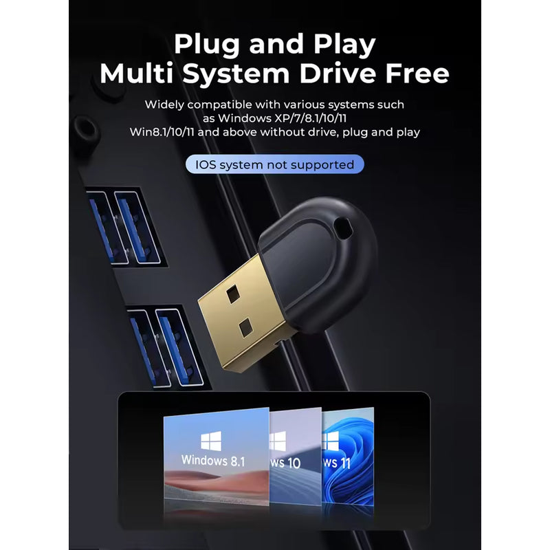 ORICO USB Bluetooth-Compatible Dongle 5.3 Adapter (BTA-53-BK-BP)