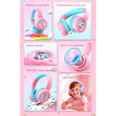 Onikuma B30 Unicorn Ear Wireless Headset with 85dB Kids Ear Protection (Pink)