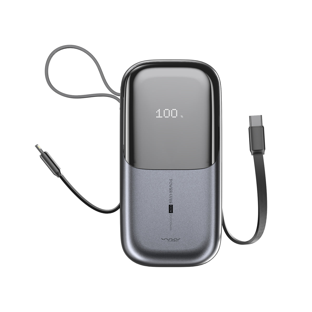 Vyvylabs Power Lite Digital Display Power Bank 20000mAh 65W with C+L Fast Charging Cable
