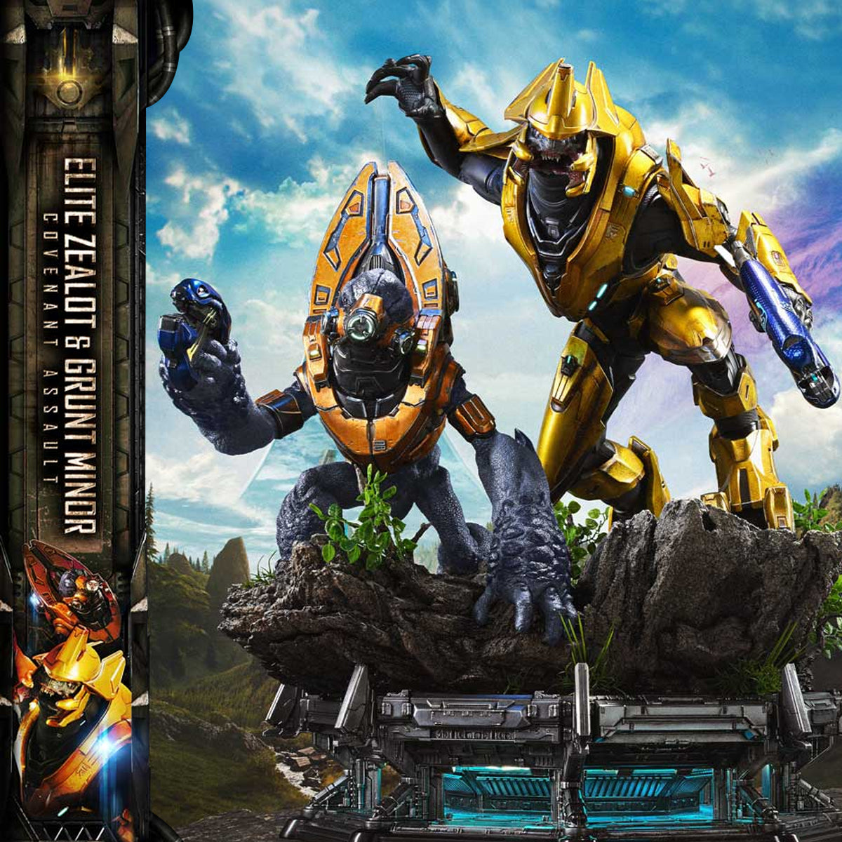 Ultimate Premium Masterline Halo Campaign Evolved Elite Zealot & Grunt Minor: Covenant Assault Bonus
