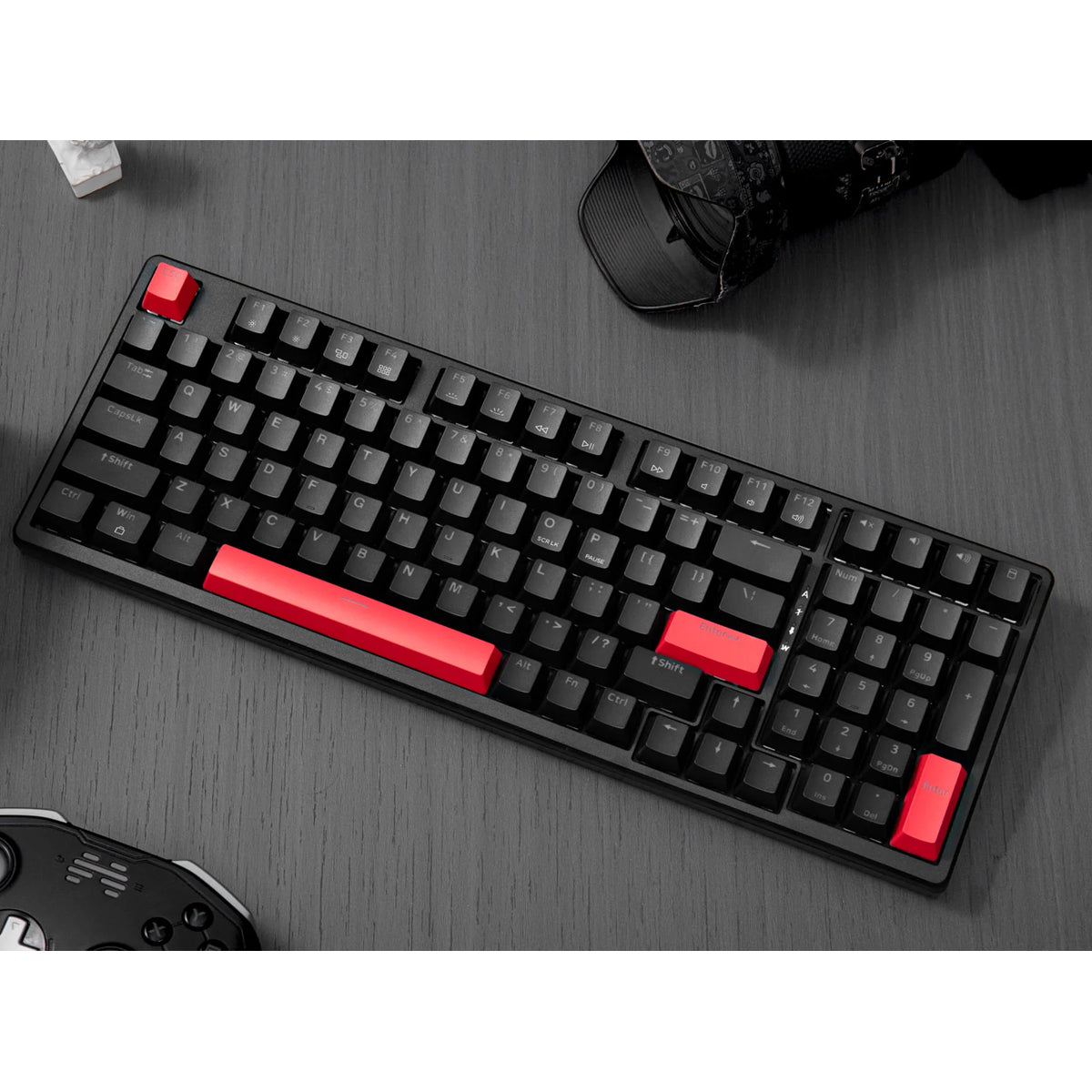 Keychron Lemokey X5 QMK Red Backlight 96% Wired Mechanical Gaming Keyboard 