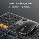 ProtoArc KM100-A Bluetooth Triple Channel Ulta-Slim Backlit Keyboard and Mouse Combo