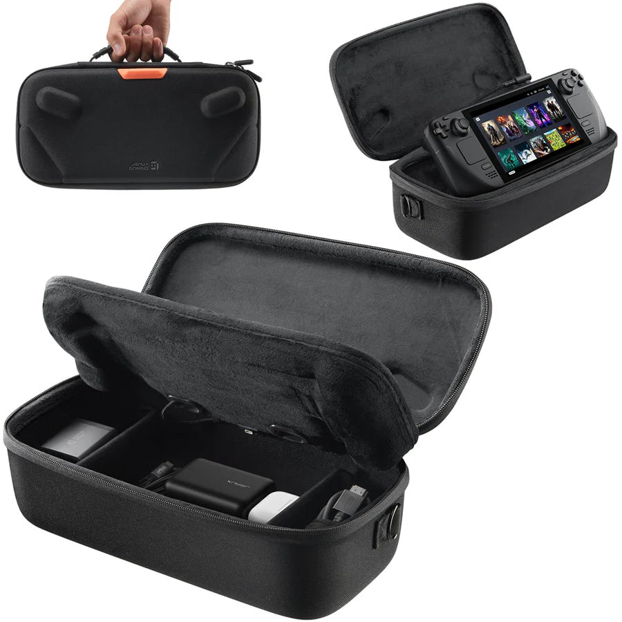 JSAUX Double-Decker Travel Supply Case for Steam Deck (Black) (BG0140)
