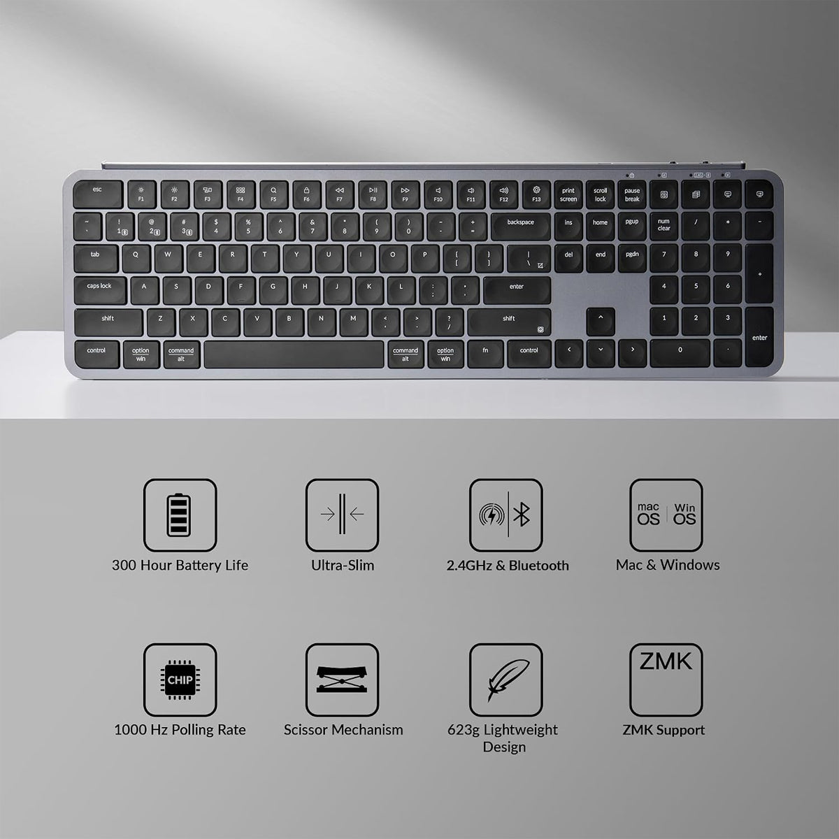 Keychron B6 Pro Full-Size Keyboard and BM24 Mouse Wireless Combo (KCBD4)
