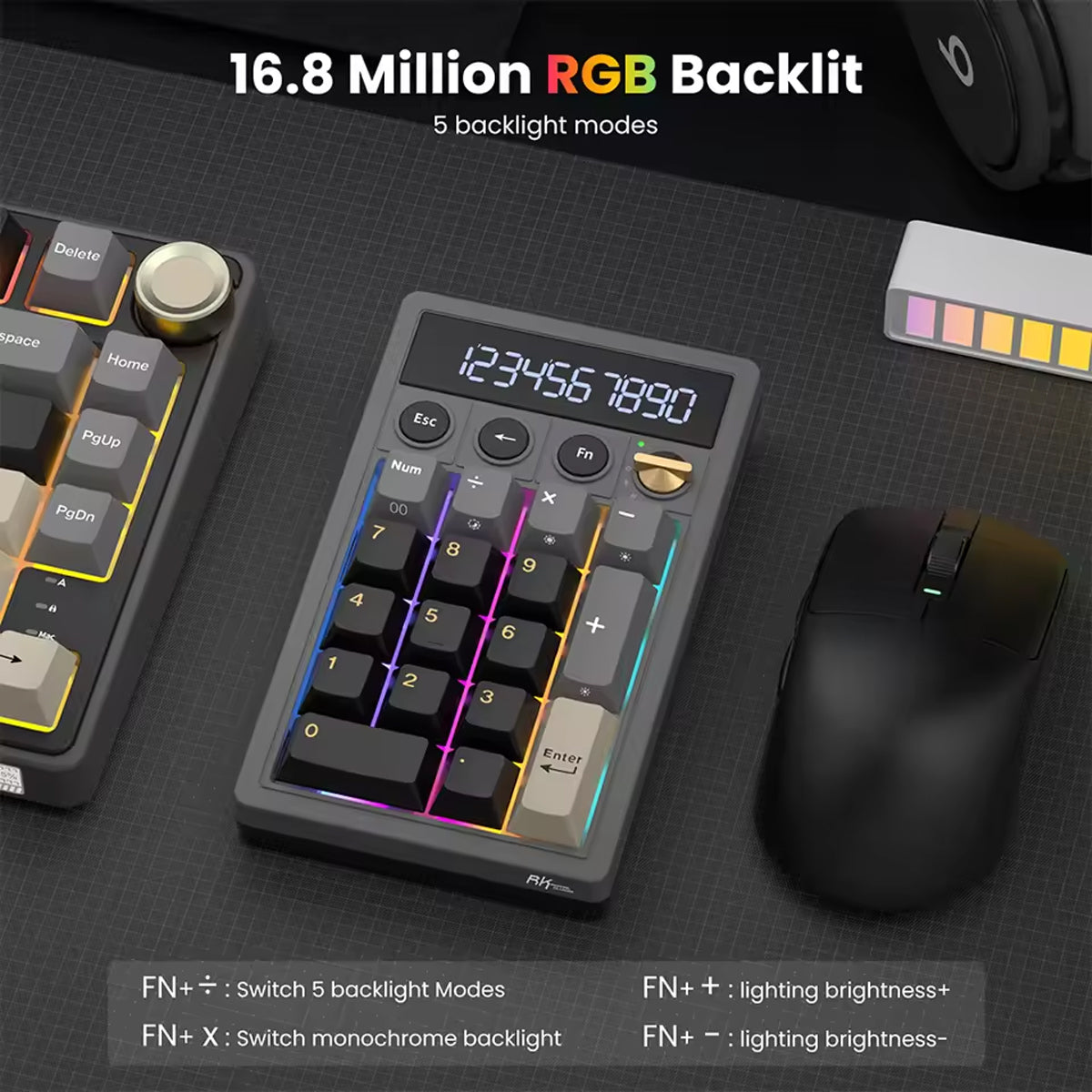 Royal Kludge M20 Tri-Mode RGB 2-in-1 Numeric KeyPad & Calculator