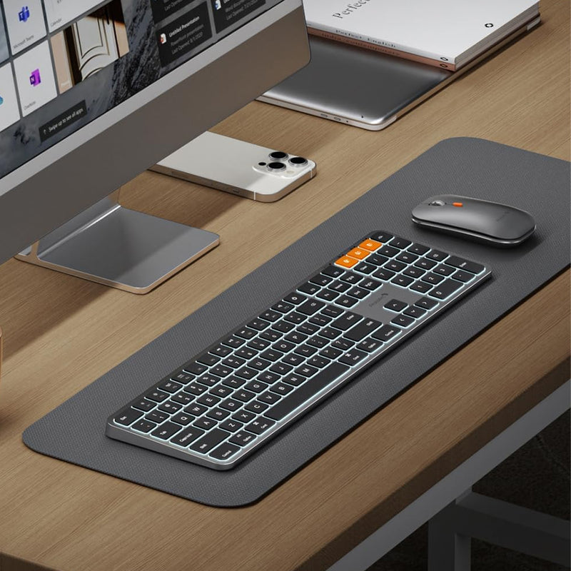 ProtoArc KM100-A Bluetooth Triple Channel Ulta-Slim Backlit Keyboard and Mouse Combo
