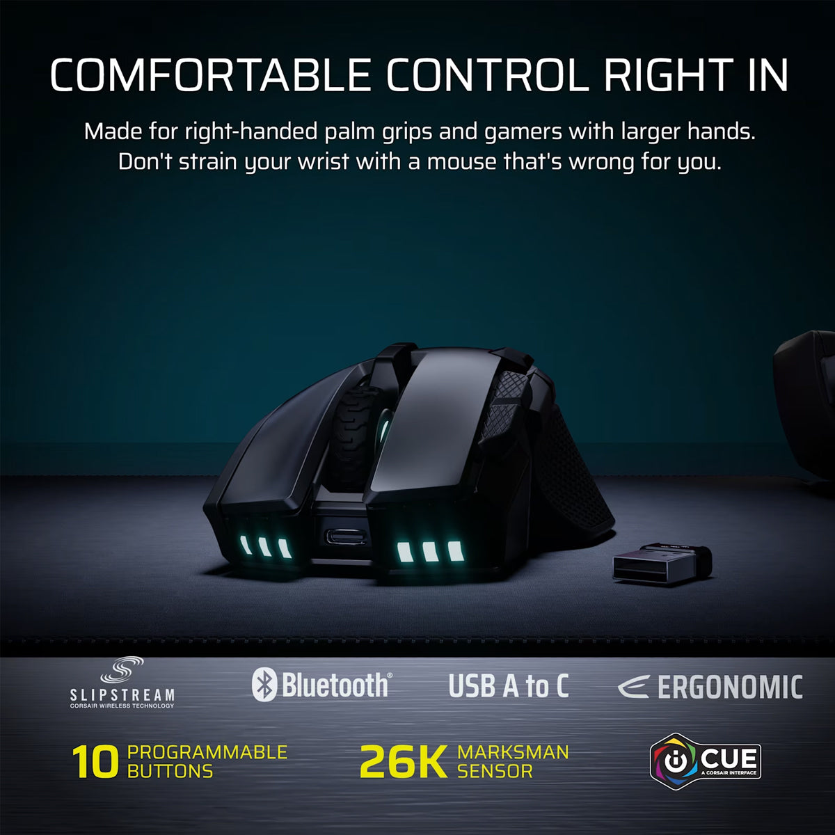 Corsair IRONCLAW Wireless SE Gaming Mouse (Black) (CH-9317110-WW)