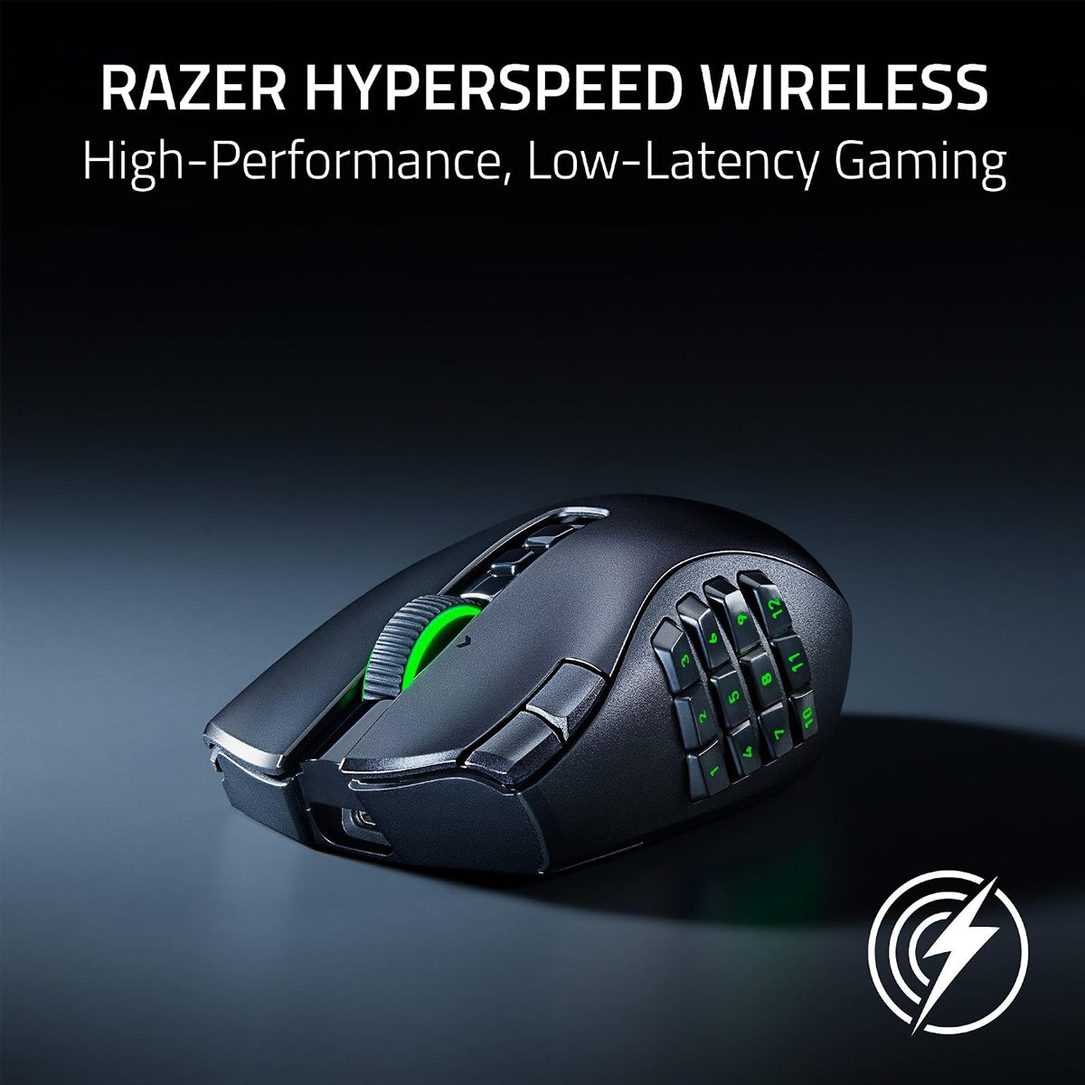 Razer Naga V3 Pro MMO Wireless Gaming Mouse (Black)