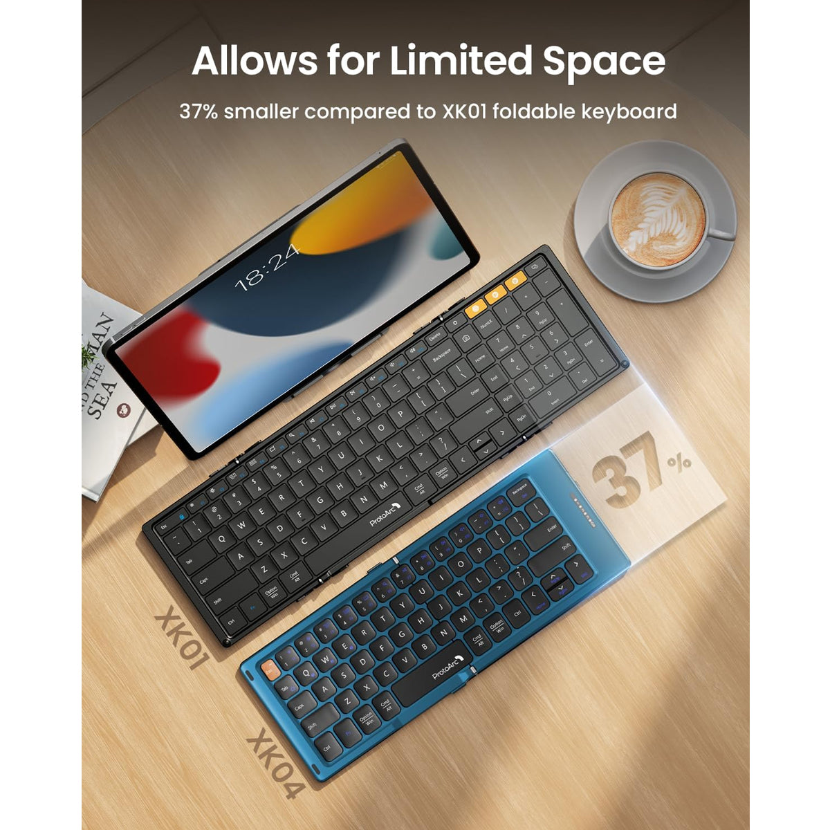ProtoArc XK04 Foldable Compact Bluetooth Keyboard (Blue) (CP015944)