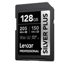 Lexar Professional SILVER PLUS SDXC UHS-I C10 U3 V30 205MB/s Read 150MB/s Write SD Card (128GB, 256GB, 512GB, 1TB)