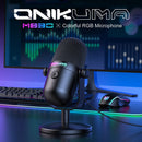 Onikuma M830 Colorful RGB USB Condenser Microphone (Black)