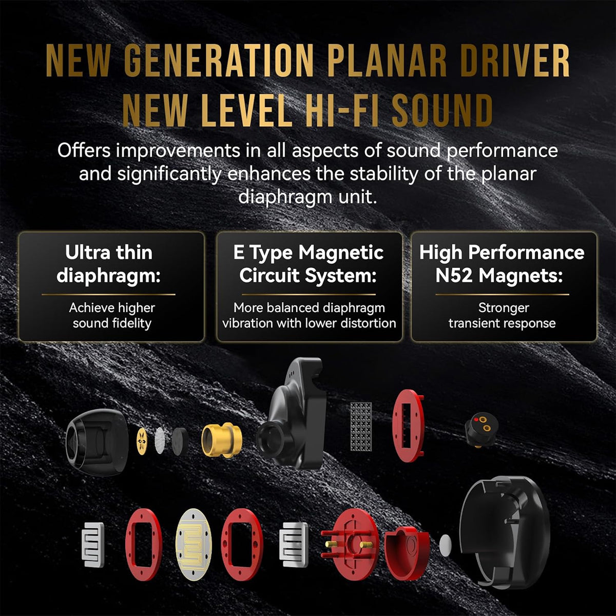 7Hz Timeless II Upgraded 14.5mm Planar Magnetic Driver with Tunable Nozzle and 7N Ohno Continuous