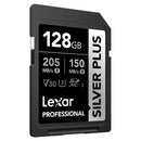 Lexar Professional SILVER PLUS SDXC UHS-I C10 U3 V30 205MB/s Read 150MB/s Write SD Card (128GB, 256GB, 512GB, 1TB)